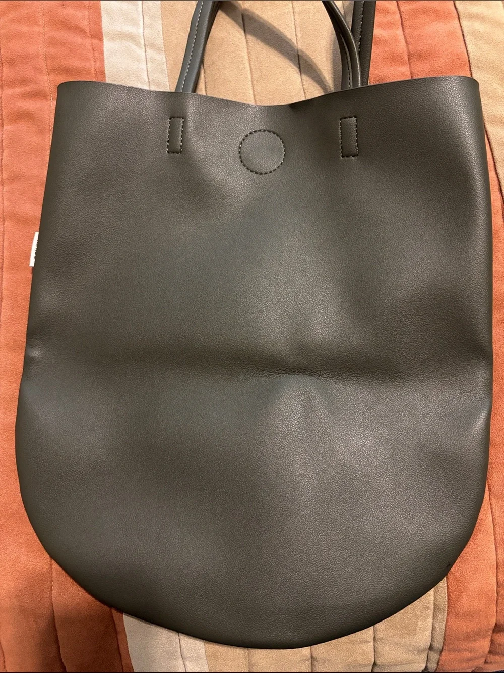 Classic Two-Tone Men's Tote Bag in Orange and Black